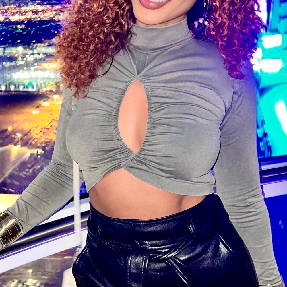 Olive Tie Up Top